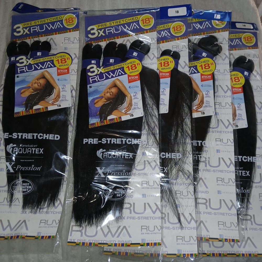 Pre-Stretched Hair Extensions - Black